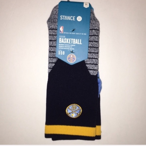 STANCE NBA Basketball Denver Nuggets crew socks - Picture 2 of 4